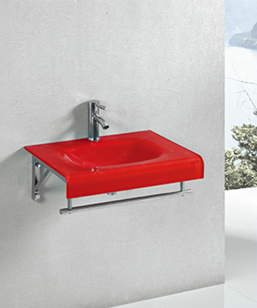Glass basin,easy to install,glass vanity wash basin with stainless steel stand cabinet JH-8810-1