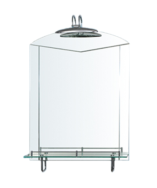 Decal mirror,glass partition,4MM, 5MM,Hot Sale Modern Style Bathroom Luxury Shower Room Simple Mirror Traditional Mirror With Shelf JH-1045