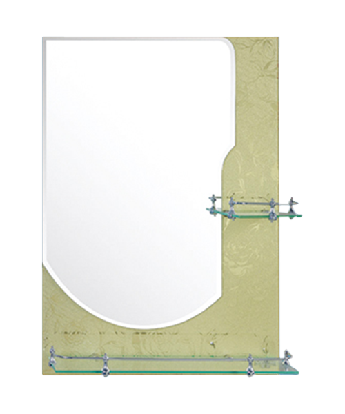 Single layer mirror,zinc alloy fittings,4MM, 5MM,Hot Sale Modern Style Bathroom Luxury Shower Room Simple Mirror Traditional Mirror With Shelf JH-935A