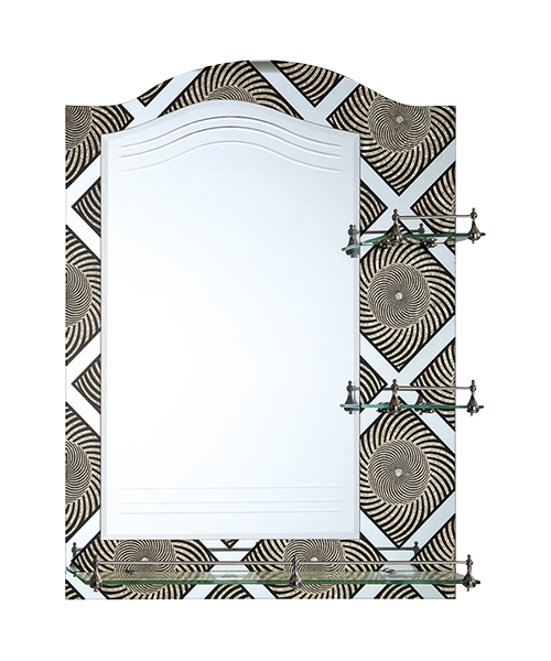 Partition mirror,4mm copper-free silver mirror or aluminum mirror, partition thickness 5mm,4MM, 5MM, Hot Sale Contemporary Bathroom Luxury Bathroom Simple Mirror with Shelf Traditional Mirror JH-2018-16